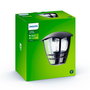 Philips creek Aplique exterior E27 60W negro, tipo farola, IP44, mural
