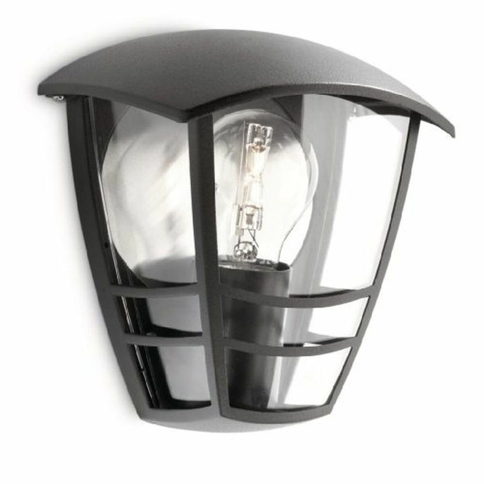 Philips Aplique exterior Creek Negro E27