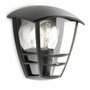 Philips Aplique exterior Creek Negro E27