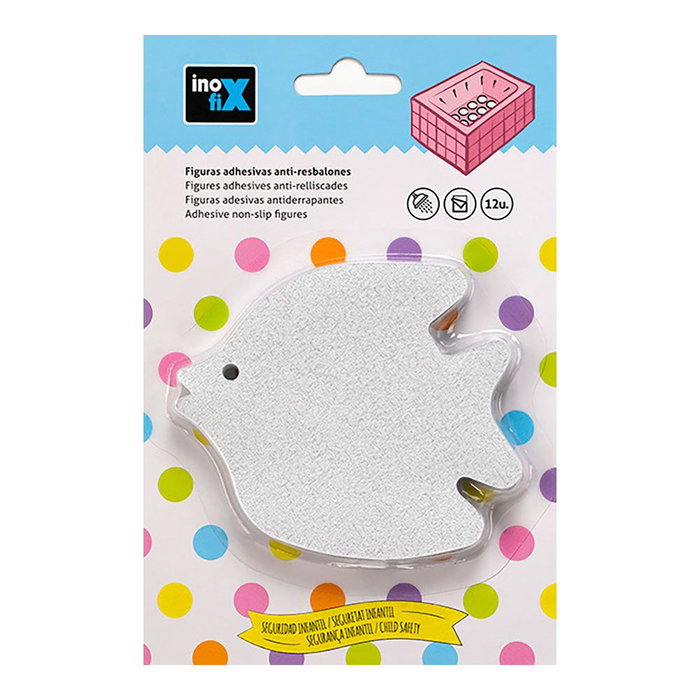 Inofix Figuras Adhesivas Antiresbalones Forma Pez 5302-0 (Blister 12 Unid.) para Duchas y Bañeras Transparentes Inofix Figuras Adhesivas Antiresbalones Forma Pez 5302-0 (Blister 12 Unid.) para Duchas y Bañeras Transparentes