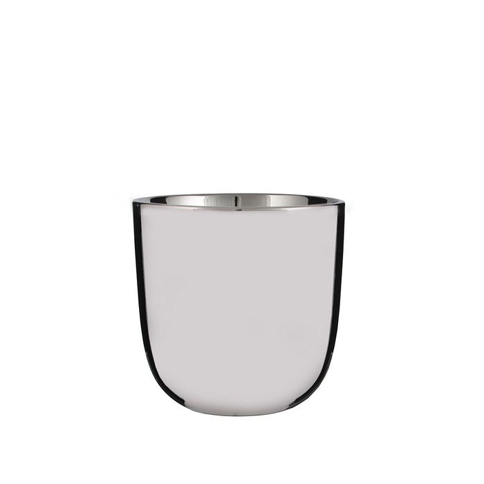 Mica Decorations Macetero chaz redondo plata Ø 15.5 x 15 cm Mica Decorations Macetero chaz redondo plata Ø 15.5 x 15 cm