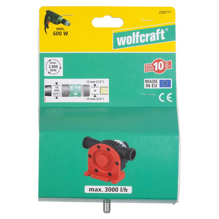 Wolfcraft Bomba para taladro 3000 l/h