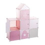 Atmosphera Pink Castle Columna de Almacenamiento Infantil 95.5 x 32 x 109 cm Rosa Blanco Gris
