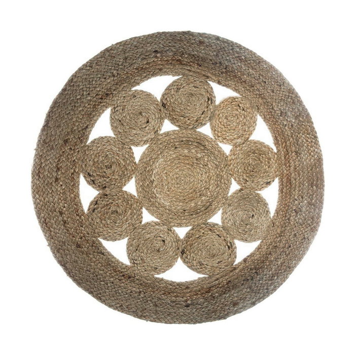 Atmosphera Alfombra calada de yute Natural Ø80 cm
