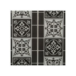 Atmosphera Sticker Decorativo Modelo Azulejo Negro, Vinilo Adhesivo PVC, Pack 2 uds, 30.5 x 25 x 0.3 cm