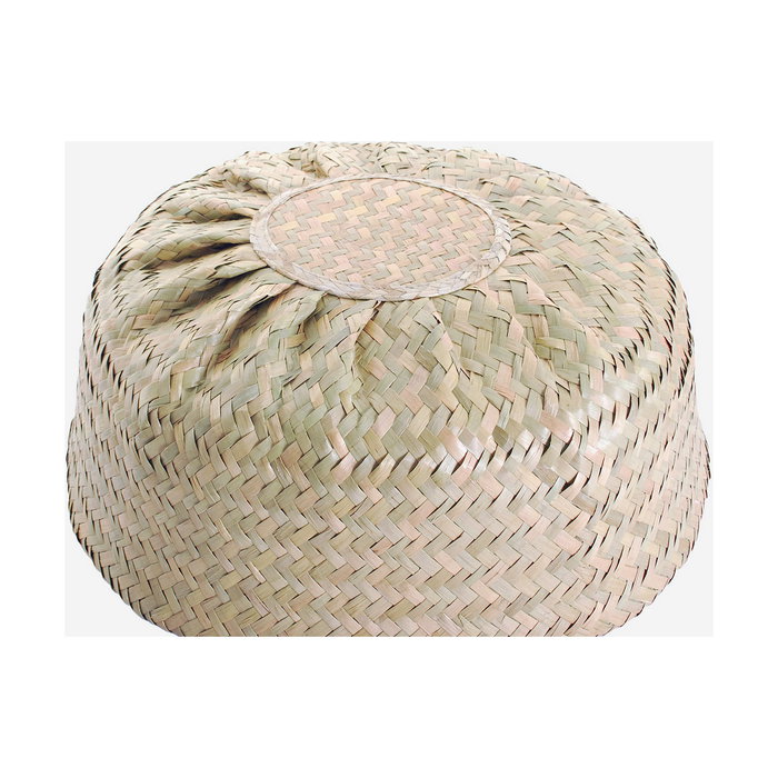 Atmosphera Cesta de mimbre natural plegable con dos asas, ø33 x 33 cm