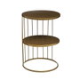 Atmosphera Mesa de Centro Dorada Modelo Kobu 52x36x36 cm Metal