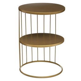 Atmosphera Mesa de centro dorada modelo Kobu
