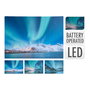 Cuadro 3 Motivos Variados con Luces Aurora Boreal LED 28x38cm