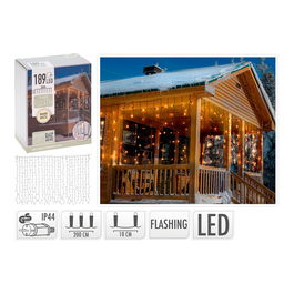 Home & Styling Cortina 189 LEDs Flash Blanco Cálido 2x0,7m