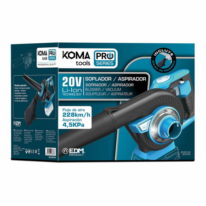 Soplador Koma Tools Pro Series 20 V Aspirador Soplador Koma Tools Pro Series 20 V Aspirador