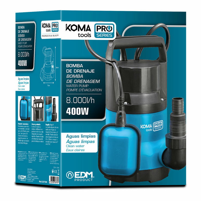 Koma Tools Bomba de drenaje aguas limpias 400 W Bal-400