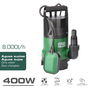 Koma Tools Bomba Drenaje Aguas Sucias BAS-400 400W 8000 L/H Sumergible Automática