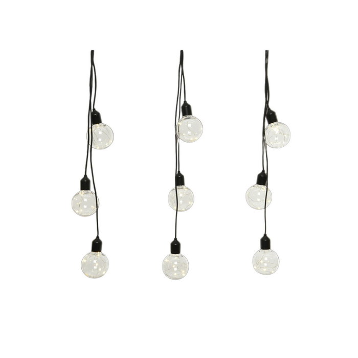 Lumineo Guirnalda de bombillas forma de globo 3m 12 LEDs luz cálida IP44