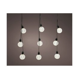 Lumineo Guirnalda de bombillas forma de globo 3m 12 LEDs luz cálida IP44