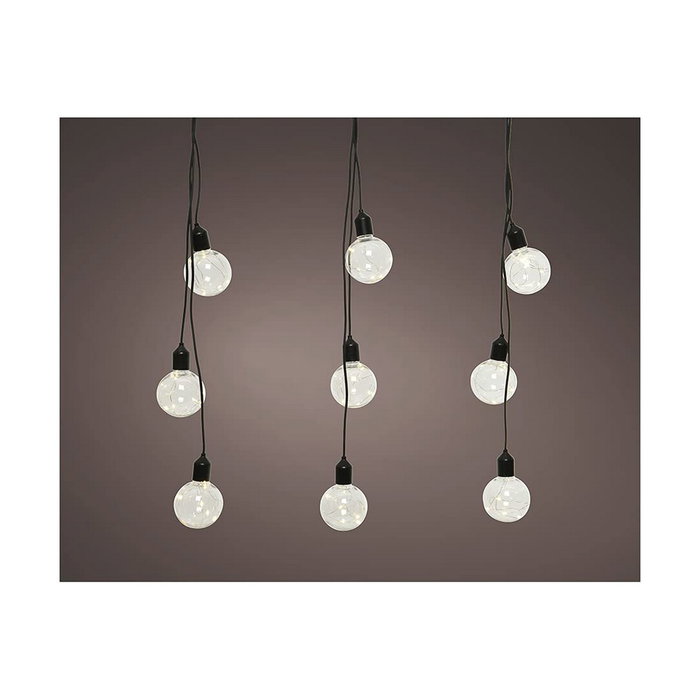 Lumineo Guirnalda de bombillas forma de globo 3m 12 LEDs luz cálida IP44