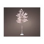 Lumineo Árbol micro LED flores rosas IP44 210cm