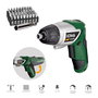 Koma Tools Atornillador Recargable 3.6V con Batería 1300mAh, Cargador, Portapuntas y 54 Puntas, Mango Antideslizante 2 Posiciones, 6 Ajustes de Par, Luz LED