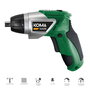 Koma Tools Atornillador Recargable 3.6V con Batería 1300mAh, Cargador, Portapuntas y 54 Puntas, Mango Antideslizante 2 Posiciones, 6 Ajustes de Par, Luz LED