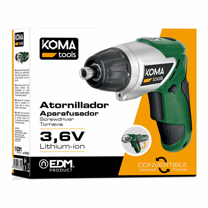 Koma Tools Atornillador Recargable 3,6 V con 54 Puntas
