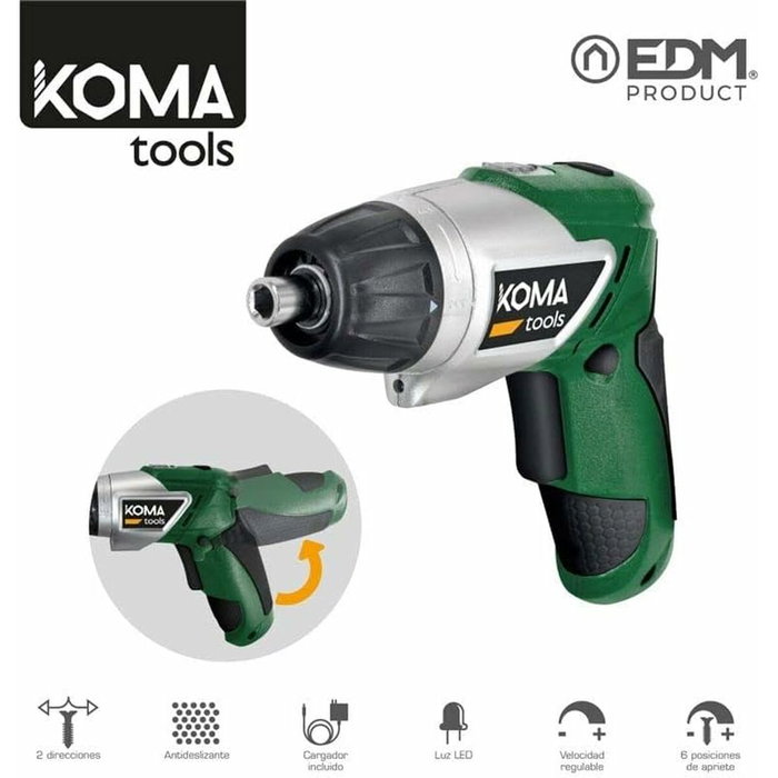 Koma Tools Atornillador Recargable 3,6 V con 54 Puntas