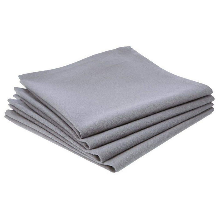 Atmosphera Servilletas de Algodón Gris 40 x 40 cm, 4 uds