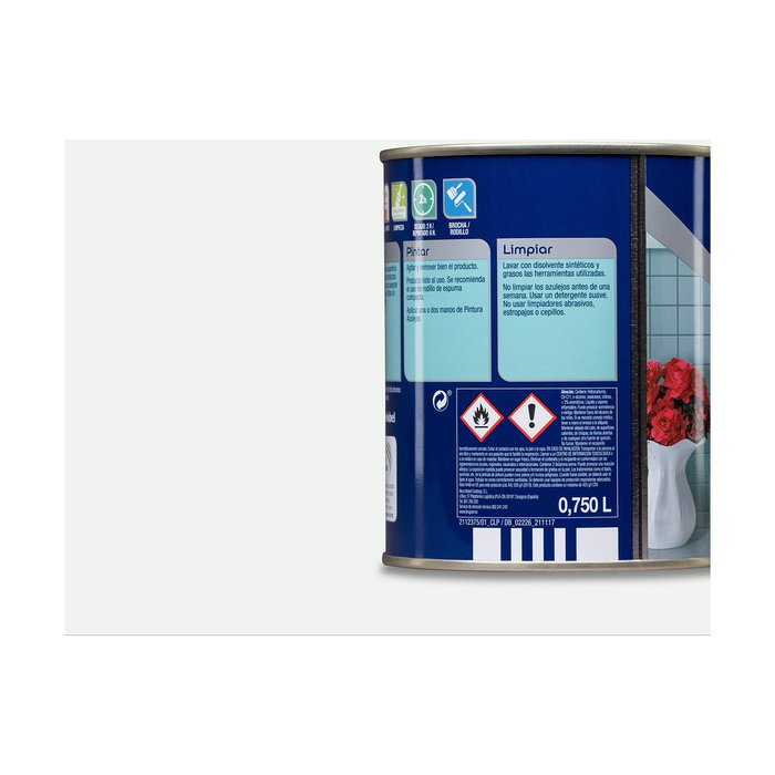 Bruguer Pintura para azulejos blanco harina brillante 750 ml Bruguer Pintura para azulejos blanco harina brillante 750 ml