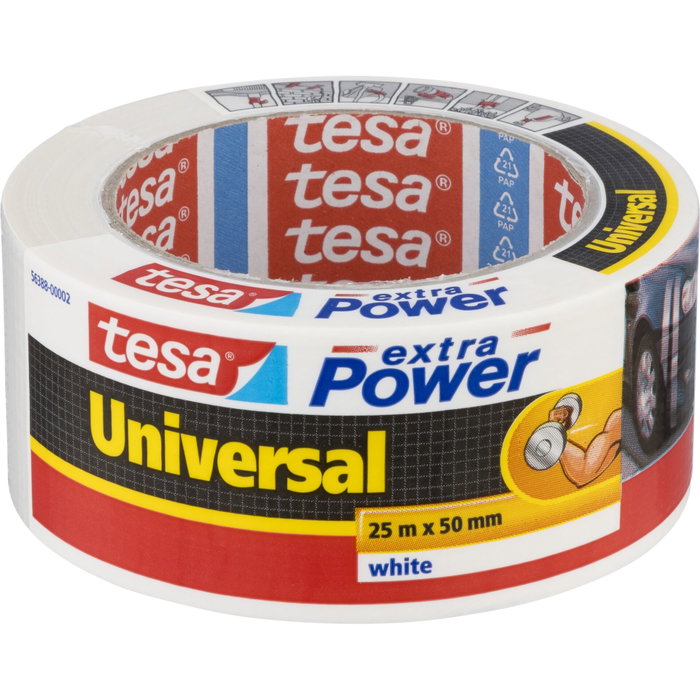 Tesa Cinta americana universal extra power blanca 50 mm x 25 m