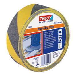 Tesa Cinta antideslizante negra/amarilla 50 mm x 15 m