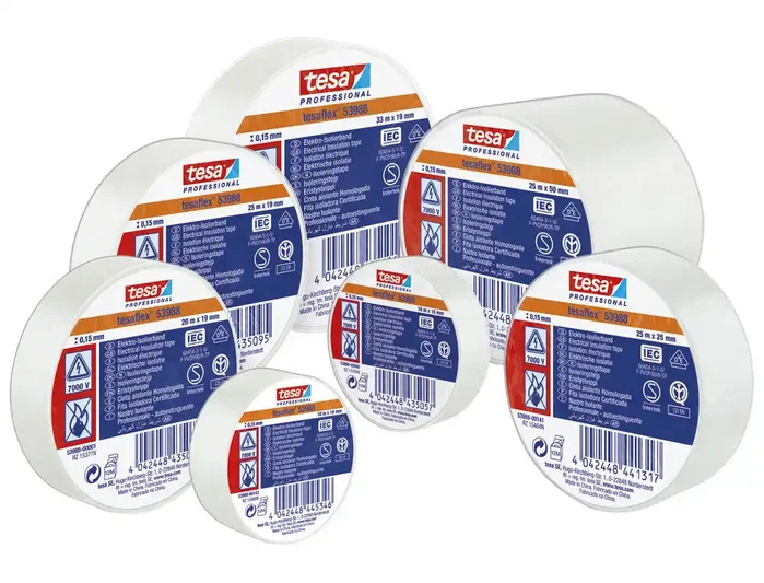 Tesa Cinta aislante homologada blanca 19 mm x 20 m Tesa Cinta aislante homologada blanca 19 mm x 20 m