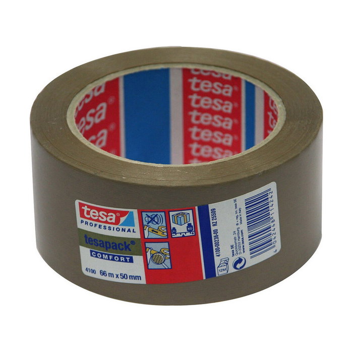Tesa Cinta de embalar PVC rugoso marrón 50 mm x 66 m Tesa Cinta de embalar PVC rugoso marrón 50 mm x 66 m