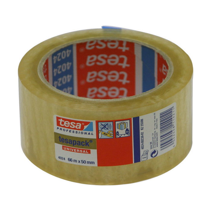 Tesa Cinta de Embalaje de Poliolefina Transparente 66 m x 50 mm Tesa Cinta de Embalaje de Poliolefina Transparente 66 m x 50 mm