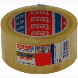 Tesa Tesapack C-Etiqueta Cinta de Embalaje de Poliolefina Transparente 66m x 50mm