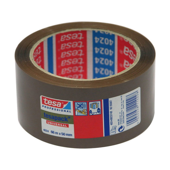 Tesa Cinta de embalar de poliolefina marrón 50 mm x 66 m Tesa Cinta de embalar de poliolefina marrón 50 mm x 66 m