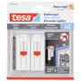 Tesa Clavo Adhesivo Ajustable para Pared Pintada y Yeso, Pack de 2