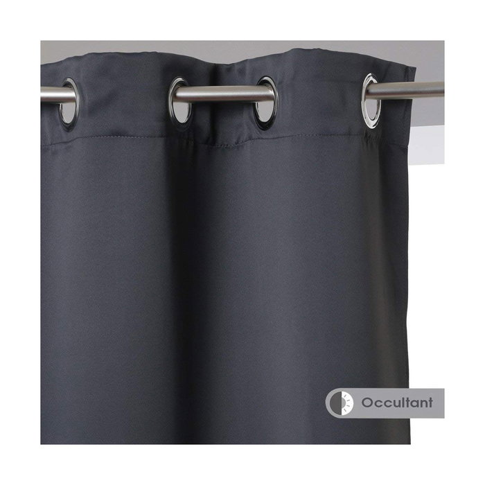 Atmosphera Cortina de ocultación gris, 2 uds, 135 x 240 cm