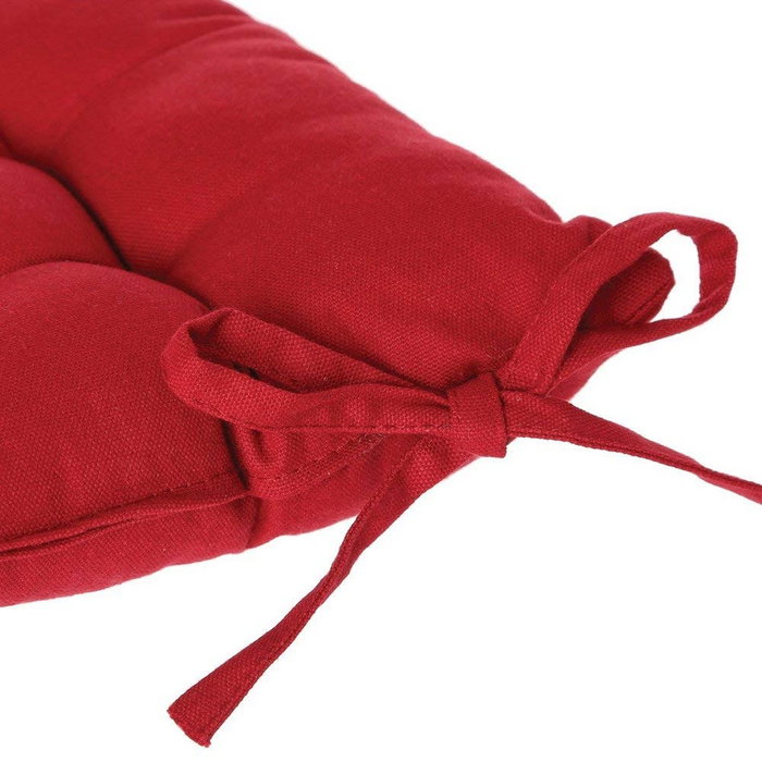 Atmosphera Cojín para silla estilo galleta color granate 38 x 38 cm Atmosphera Cojín para silla estilo galleta color granate 38 x 38 cm