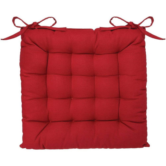 Atmosphera Cojín para silla estilo galleta color granate 38 x 38 cm Atmosphera Cojín para silla estilo galleta color granate 38 x 38 cm