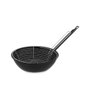 Vaello Sartén Freidora con Cestillo Ø24cm Acero Laminado Esmalte Antiácido Negro