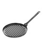 Vaello Plancha Redonda Esmaltada Ø26cm Acero Laminado Negro Apta Fuego Llama