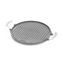 Vaello Plancha Redonda Hierro Fundido Doble Cara Lisa Estriada Ø32 cm
