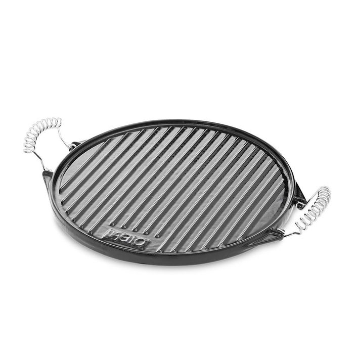 Vaello Plancha Redonda Hierro Esmaltado Ø43 cm para Exterior y Fuego Liso/Estriado Vaello Plancha Redonda Hierro Esmaltado Ø43 cm para Exterior y Fuego Liso/Estriado