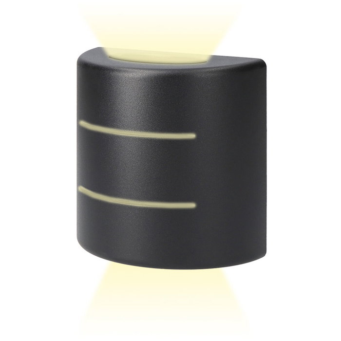 Edm Aplique LED Ovalado con Rayas 6W 516lm 4000K