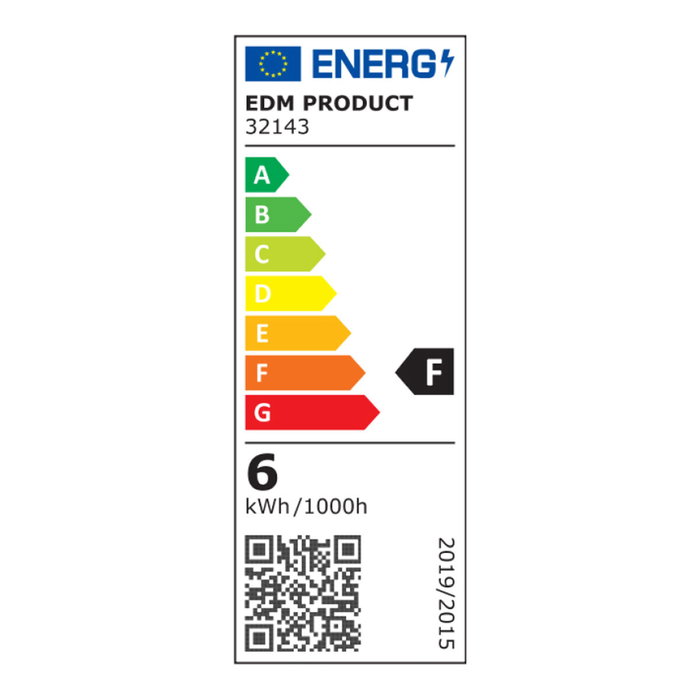 Edm Aplique LED Ovalado con Rayas 6W 516lm 4000K