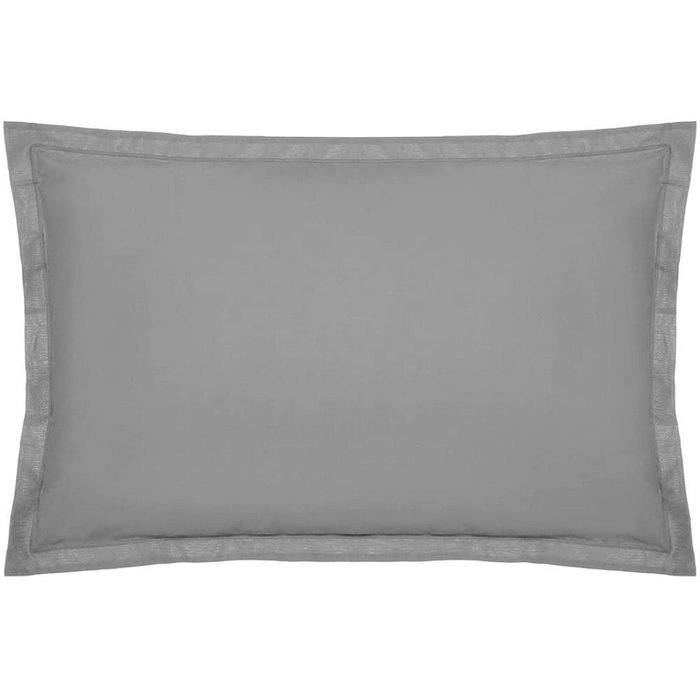 Atmosphera Funda de almohada de algodón gris 70 x 50 cm