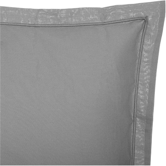 Atmosphera Funda de almohada de algodón gris 70 x 50 cm