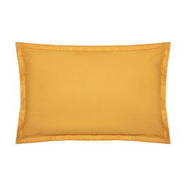 Atmosphera Funda de almohada de algodón color mostaza 70 x 50 cm