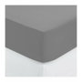 Atmosphera Sábana ajustable de algodón gris 90 x 190 cm