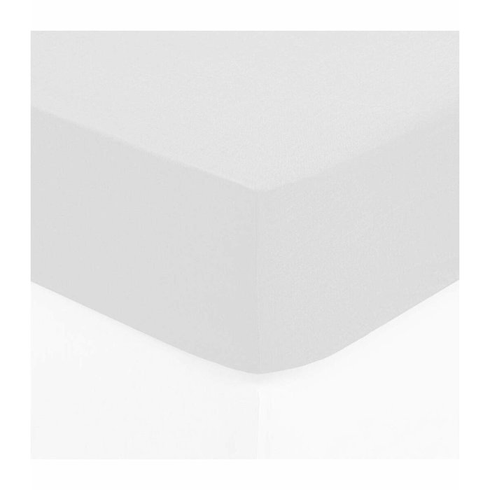 Atmosphera Sábana ajustable de algodón blanco 140 x 190 cm