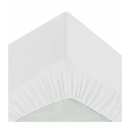 Atmosphera Sábana ajustable de algodón blanco 160 x 200 cm